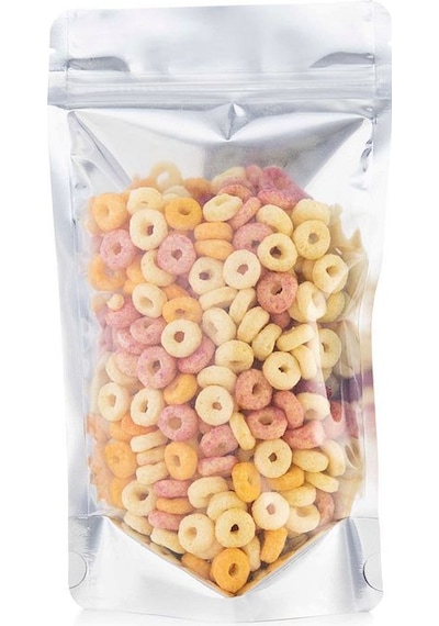 Ön Şeffaf Metalize Kilitli Doypack Ambalaj 11 X 18,5 + 3,5 Cm. 100 Gr. -50 Adet