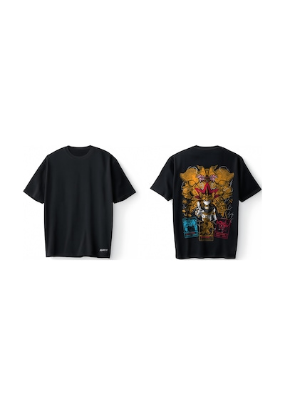 Bumeta Yu-gi-oh Koleksiyon Anime Oversize Unisex Tişört T-shirt Siyah