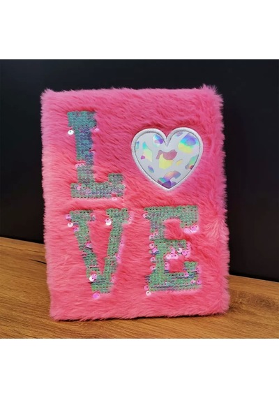 Love Tasarımlı Peluş Defter 23605156
