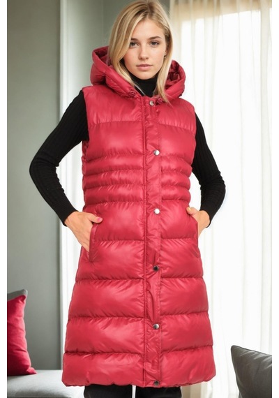 Z9757 Dewberry Bayan Yelek-bordo Bordo