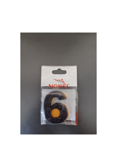 Yapışkanlı Kapı Numarası Kapı No Siyah Küçük Boy 50 Mm 5cm Siyah Renk Numaralar 1 Adet 6 6