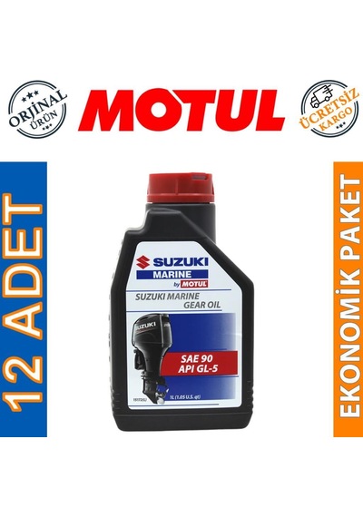 Motul Suzuki Marine Gear 90 1 Lt Tekne Şanzıman Kuyruk Yağı 12 Adet