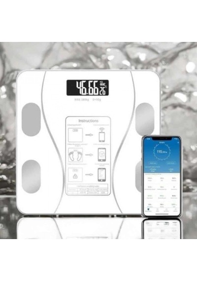 Bluetooth Bağlantılı Akıllı Tartı Yağ Ölçer Vücut Analiz Baskül