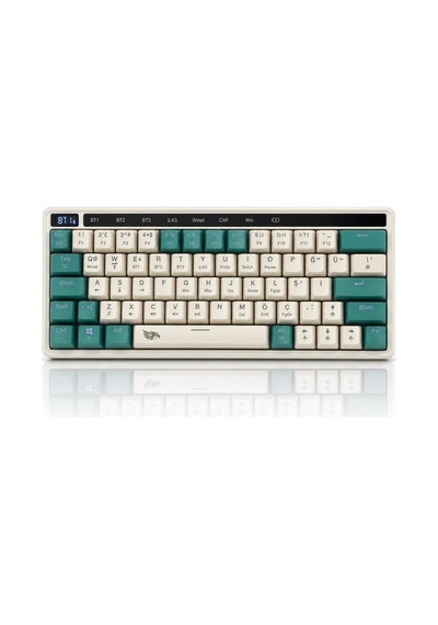 Rgb Kablosuz Oyuncu Klavyesi 64 Tuş Tri-mode Türkçe Q Gaming Kb-01