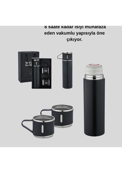 500 Ml Paslanmaz Çelik Termos Vakum Yalıtımlı, Sızdırmaz, 8 Saat Isı Koruma Çok Renkli