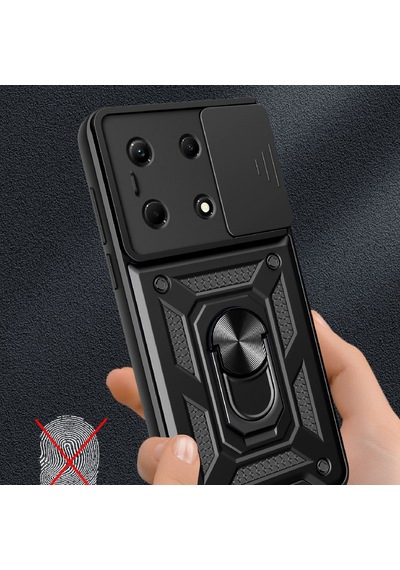 İnfinix Note 30 Vıp Kılıf Magnetik Standlı Kamera Korumalı Sürgülü Vega Kapak