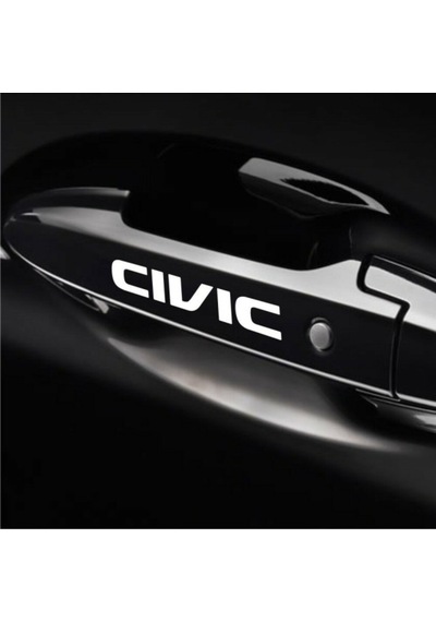 Civic Araba Kapı Kolu Araç Sticker Yapıştırma 8Ad