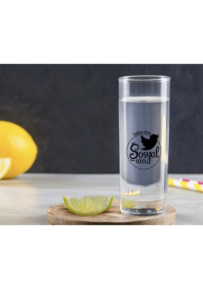Kişiye Özel Renkli Baskılı Sosyal İçici Tasarımlı Vodka Bardağı-1