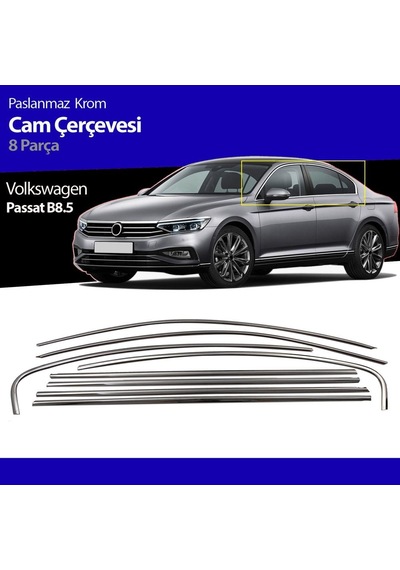 Volkswagen Passat B8,5 Sd 2020+ Tamtur 8 Parça Krom Cam Çıtası