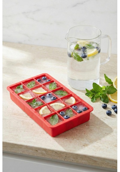 15 Hazneli Silikon Buz Kalıbı & Çok Amaçlı Buzluk Ve Dondurucu Organizeri 12x19 Cm Karışık