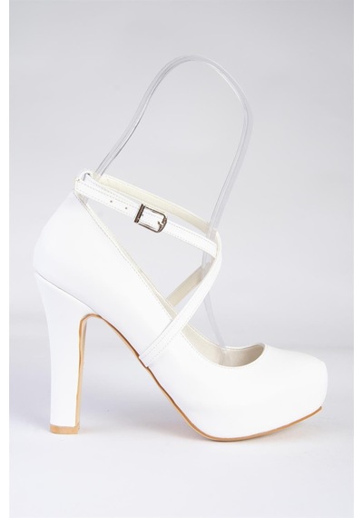 Fox Shoes Beyaz Platform Topuklu Kadın Ayakkabı M348007609 Beyaz