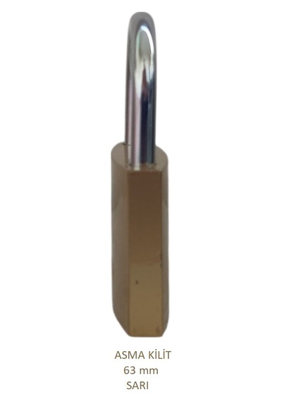 Adilon Asma Kilit, 63 Mm Sarı