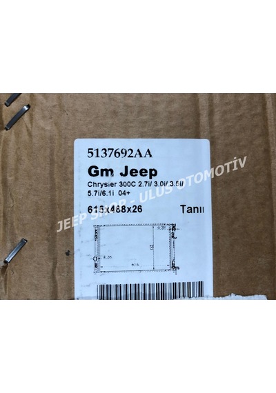 Chrysler 300c Su Radyatörü 2.7 3.5 Benzinli 05/10 Usa 5137692aa