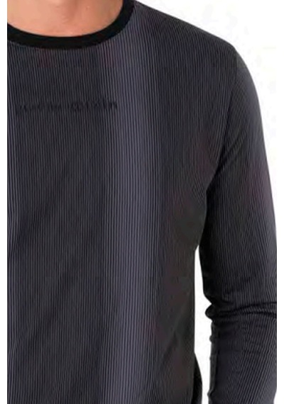 Pierre Cardin 6105 Erkek Uzun Kollu Bisiklet Yaka Pijama Takımı-siyah Siyah