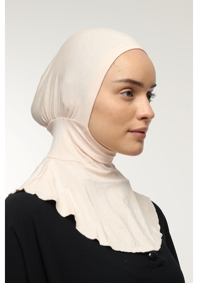 Altobeh Kadın Tesettür Pratik Boyunluklu Hijab - Sporcu Bone Bej