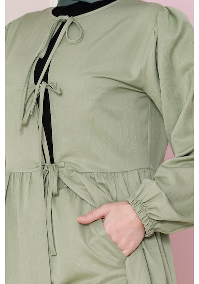 Sevitli Önü Bağlamalı Pantolonlu Takım-mint Yeşili-4767