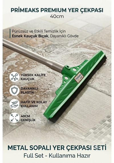 40 Cm Yer Çekpası Ve 120 Cm Metal Sap Seti - Dayanıklı Yersil Ve Çok Amaçlı Sap