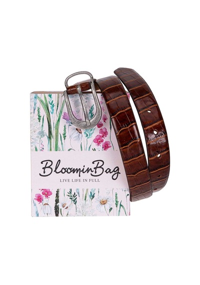 Bloominbag Bloom İn Still Kadın Hakiki Deri Kemer - Camel Croco Taba
