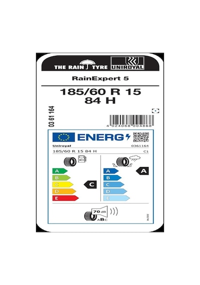 Unıroyal 185/60R15 84H Rainexpert 5 Oto Yaz Lastiği 2026