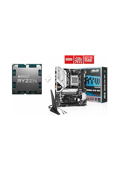 Asus B650m-ayw Wıfı Am5 Anakart + Amd Ryzen 5 9600x Am5 Anakart+işlemci Bundle