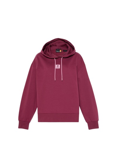 B0a5sx26481-r Timberland Stack Logo Loop Back Hoodie Kadın Sweatshirt Bordo B0a5sx26481-r Bordo