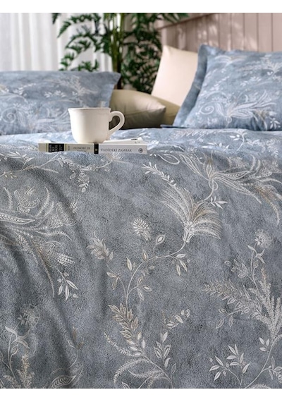Özdilek Ranforce Nevresim Takımı Çift Kişilik Flor Espiral Mavi