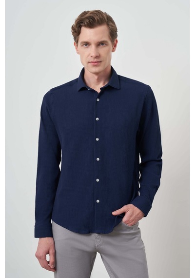Morven Erkek Lacivert Gofre Trend Desenli Dynamic Fit İtalyan Yaka Gömlek 25ms004023200 Lacivert Morven Erkek Lacivert Gofre Trend Desenli Dynamic Fit İtalyan Yaka Gömlek 25ms004023200 Lacivert