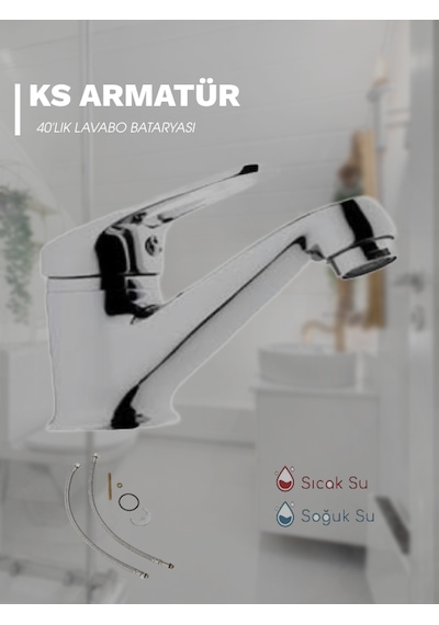 Kevser 40 Lık Lavoba Krom - Parlak