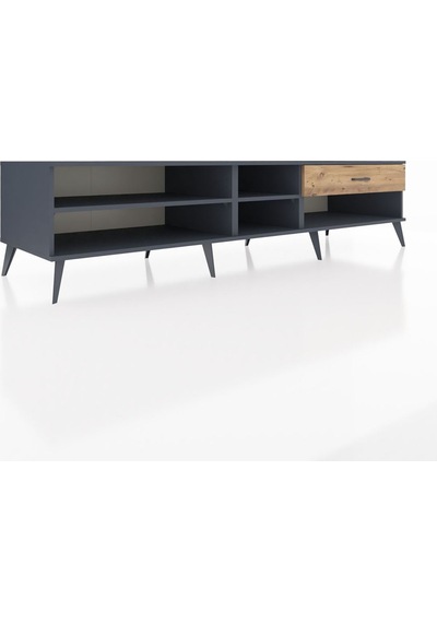 Kronos Tv Ünitesi 2 Raflı Tek Çekmeceli 220x59x51 Antrasit-antrasit/çam Antrasıt/atlas Çam - Antrasıt Kronos Tv Ünitesi 2 Raflı Tek Çekmeceli 220x59x51 Antrasit-antrasit/çam Antrasıt/atlas Çam - Antrasıt