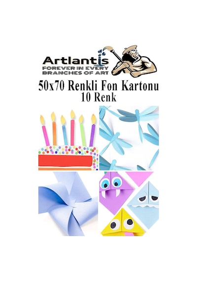 Fon Kartonu 10 Lu 50x70 Cm 2 Paket Arlantis 10 Renk Fon Kartonu 50 70 Okul Sınıf Kreş Anasınıfı