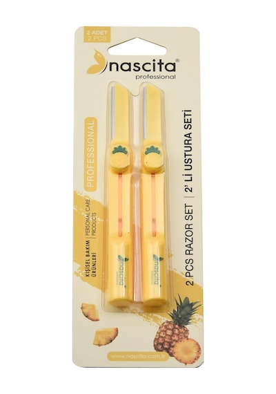 Nascita Geri Çekilebilir 2'li Razor Seti Ananaslı Nasrazor008 Sarı