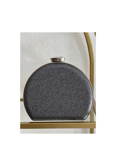 Linalya Jewelry Oval İp Detaylı Füme Abiye Çanta Çok Renkli