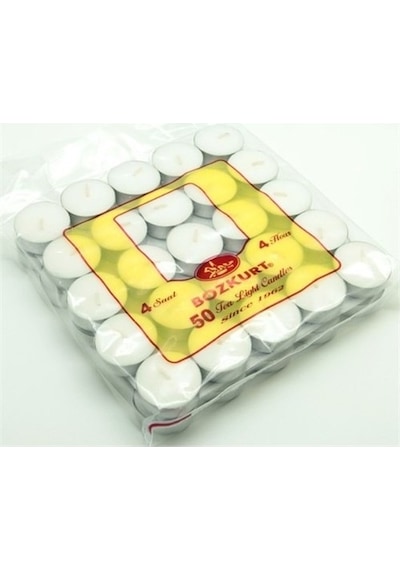 Tealight Mum Beyaz 50' Li Bozkurt Mum