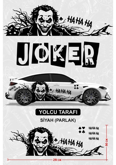 Joker Yan Gövde Sticker Kaplama Yolcu - 864812051