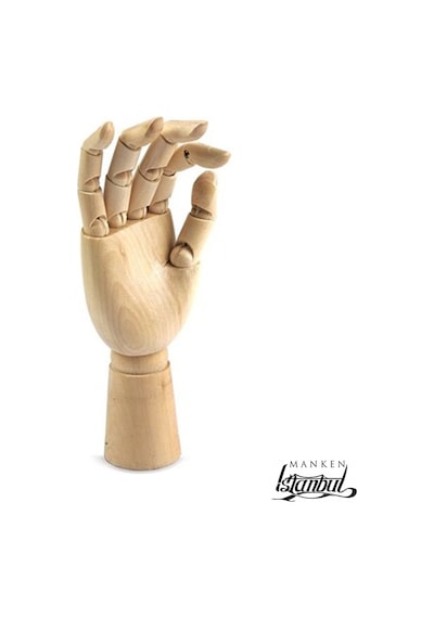 Ahşap Model Mankeni Sağ El Erkek 32 Cm
