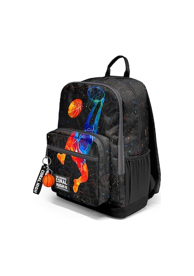 Coral High Gri Basketbol Desenli Okul Sırt Çantası 23643