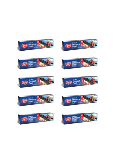 Roll-up Fermuarlı Şeffaf Buzdolabı Saklama Poşeti Torbası - 3 Lt. - 24x31 Cm. - 8 Adetlik 10 Paket
