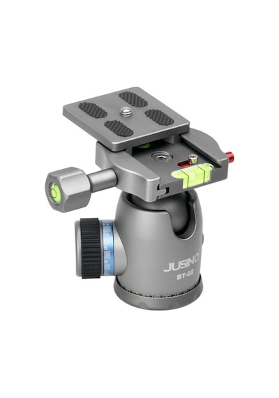 Jusino Bt-02 Profesyonel Tripod Kafası Aluminyum Gümüş Renk