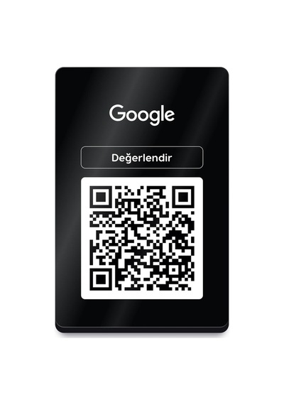 Meo 5'li Paket - Google Yorum Paneli - Qr Kodlu Düz Pleksi Masaüstü Panel Siyah