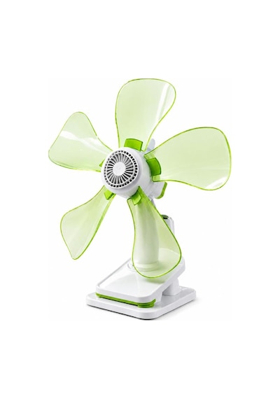 Waldern Taşınabilir, Sessiz Akrobat - Klipsli Fan - Masa Üstü Yeşil Vantilatör - 32 Cm & 180 Eğim
