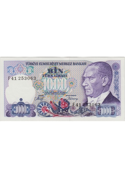7. Emisyon 2. Tertip 1000 Lira F41 Çil.