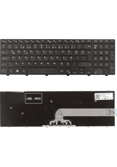Dell 15-3000, 3542, 3543, 3550 Notebook Klavyesi - Siyah - Tr / Kl0858