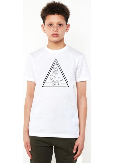 Tshirthane Princess Mononoke Wolves Beyaz Çocuk Bisikletyaka Tshirt 001