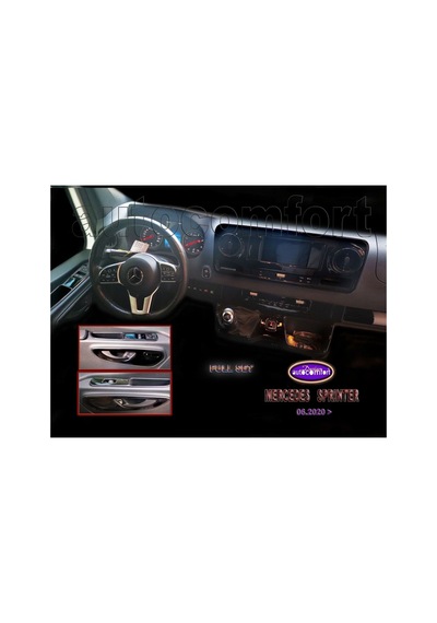 Sprinter 2020 Torpido, Trim, Konsol Kaplama, Maun Kaplama Piano Black Siyah
