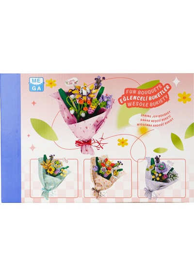 Loctoy Yapı Bloklu Buzdwwolabı Magnet Buketi Bahar Neşesi Buketi