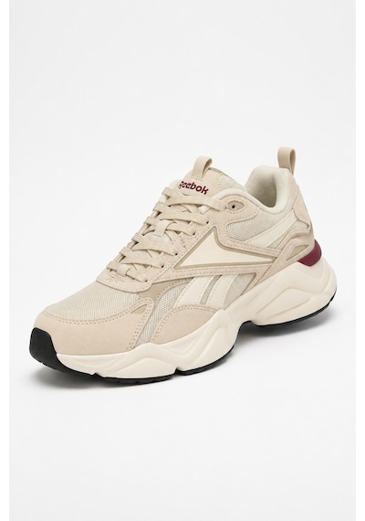 Reebok Charge Run Kalın Taban Fileli Sneaker Erkek Spor Günlük Ayakkabı Bej-kırmızı
