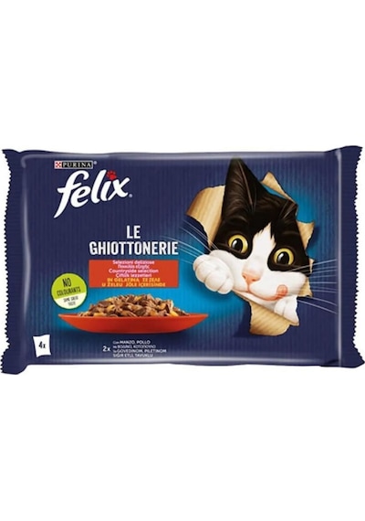 Purina Felix Tavuklu ve Sığır Etli 4 Al 3 Öde Yetişkin Kedi Maması 85 G