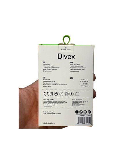 Divex Type-c To Type-c 20w 3a Hızlı Şarj Ve Veri Transfer Kablosu Dc-147