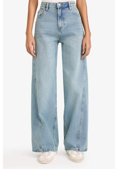 Defacto Wıde Leg Yüksek Bel Düz Paça Uzun Jean Pantolon G4957ax26spnm85 İndigo-nm85