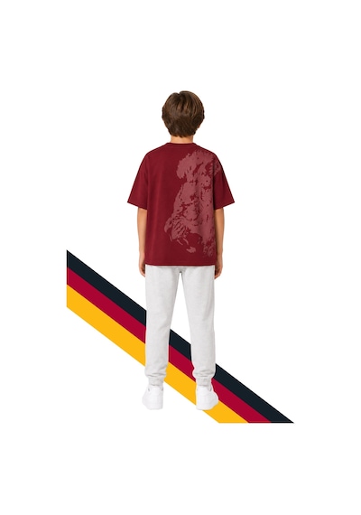 Galatasaray Çocuk Logo Baskılı Bordo Tişört Ve Gri Eşofman Altı, Eşofman Takımı